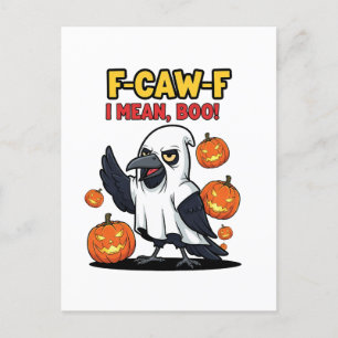 Cartes Pour Fêtes Annuelles F-Caw-F Je Veux Dire Boo Drôle Crâne Éffrayant Hal