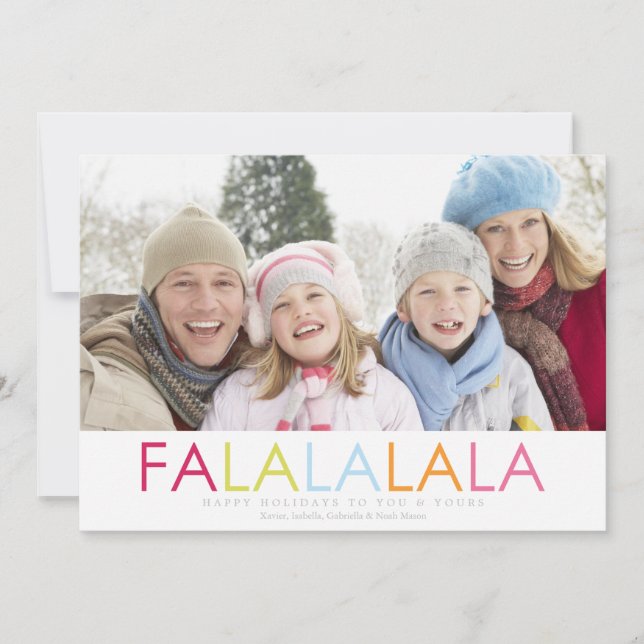 Cartes Pour Fêtes Annuelles Fa La La (Devant)