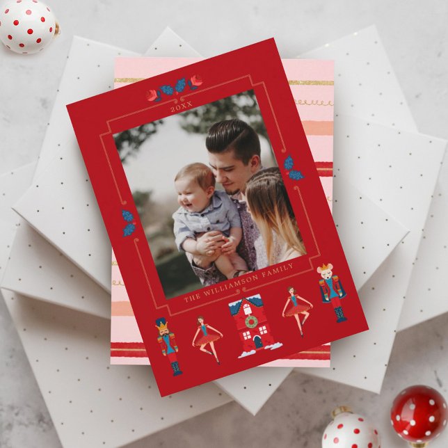 Cartes Pour Fêtes Annuelles Fa La La Christmas Nutcracker Ballet Dancer (Créateur téléchargé)