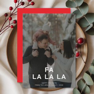 Cartes Pour Fêtes Annuelles Fa La La Classic Family Christmas Card