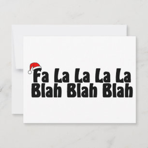 Cartes Pour Fêtes Annuelles Fa La La La Blah Blah Blah Xmas