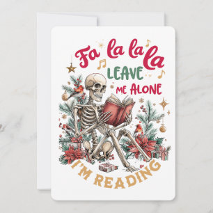 Cartes Pour Fêtes Annuelles Fa La La La Laissez-Moi Tranquille, Je Lis