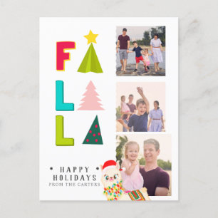 Cartes Pour Fêtes Annuelles FA LA LLAMA 3 PHOTO Les enfants festifs de fête