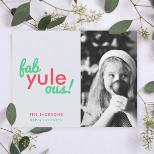 Cartes Pour Fêtes Annuelles Fab Yule Ous Fabuleux Noël photo élégante