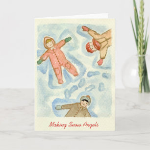 Cartes Pour Fêtes Annuelles Fabrication des anges de neige