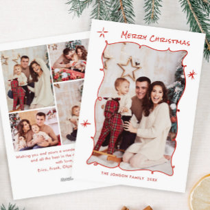 Cartes Pour Fêtes Annuelles Fâcheuse main dessinée Scribble Rétro Noël 5 Photo