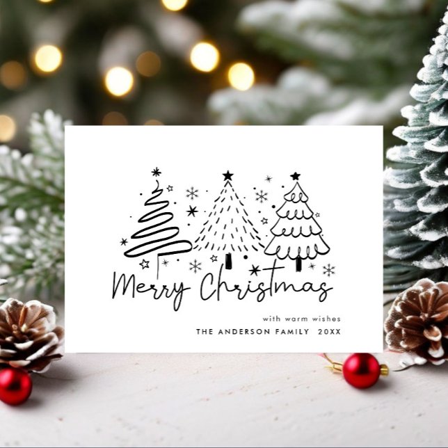 Cartes Pour Fêtes Annuelles Fâcheux Noël Whimsical à la main tiré (Créateur téléchargé)
