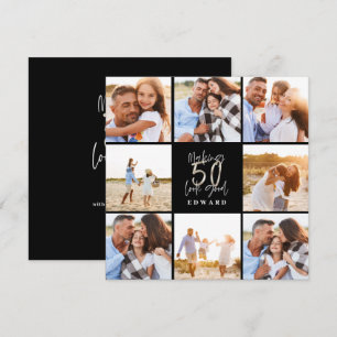 Cartes Pour Fêtes Annuelles Faire 50 look bon argent noir photo anniversaire