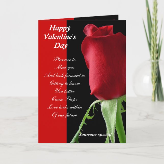 Cartes Pour Fêtes Annuelles Faire connaissance avec vous valentines (Devant)