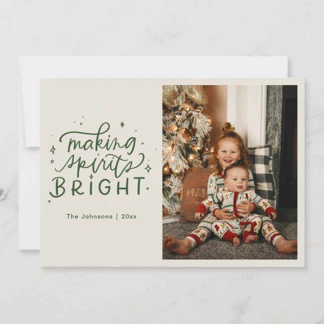 Cartes Pour Fêtes Annuelles Faire des esprits brillants main lettres photo (Devant)