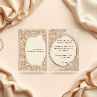 Cartes Pour Fêtes Annuelles "Faire-part de mariage élégant – Un amour intempor