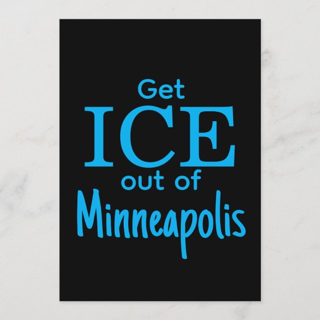 Cartes Pour Fêtes Annuelles Faire sortir l'ICE de [lieu] (Devant)