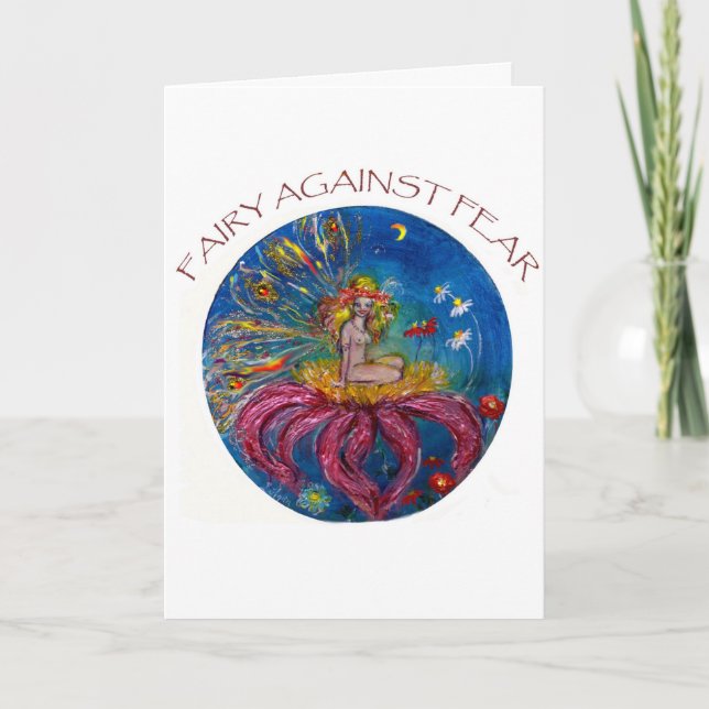 CARTES POUR FÊTES ANNUELLES FAIRY CONTRE LA PEUR (Devant)