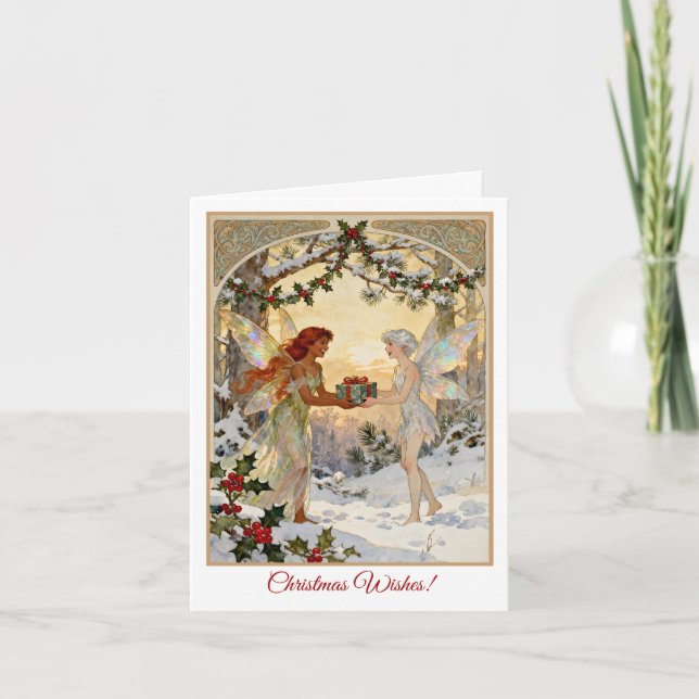 Cartes Pour Fêtes Annuelles Fairy Gift Exchange Christmas Card (Devant)