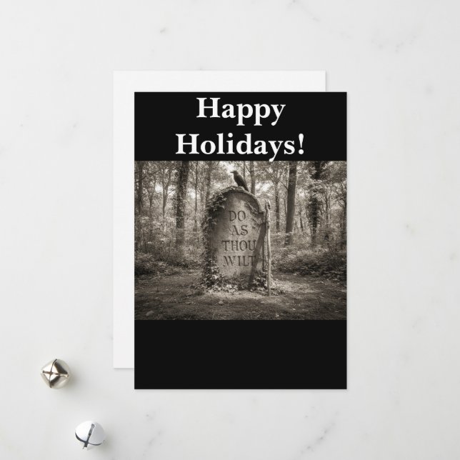 Cartes Pour Fêtes Annuelles Fais comme il te plaît (Devant/Arrière en situation)