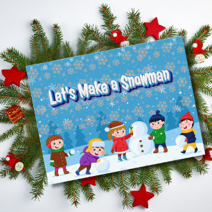 Cartes Pour Fêtes Annuelles Faisons mignonner un bonhomme de neige