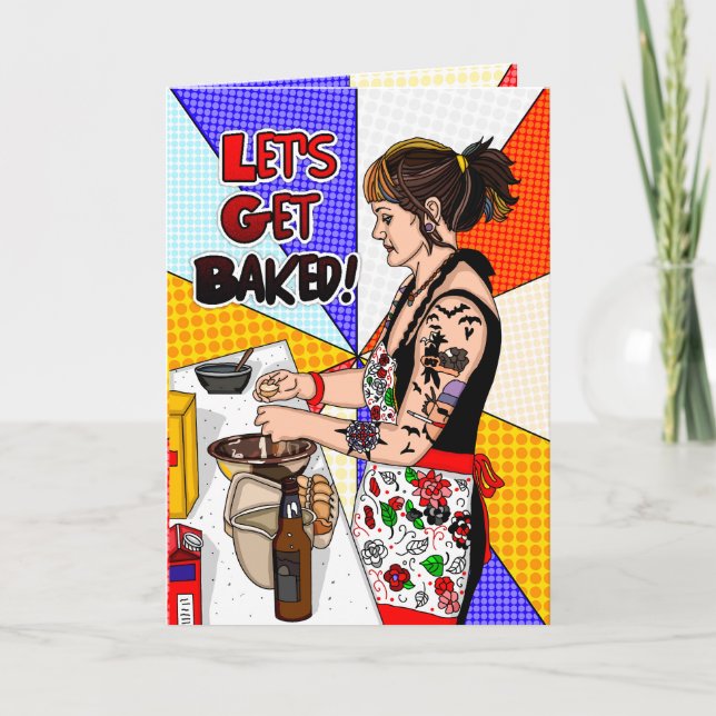 Cartes Pour Fêtes Annuelles Faisons-nous cuire ! | Art Pop Style Anniversaire (Devant)
