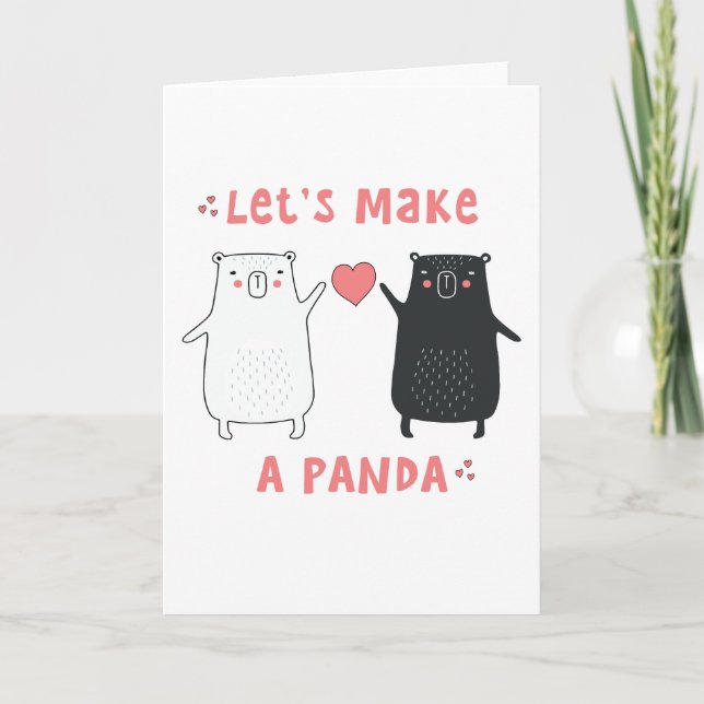 Cartes Pour Fêtes Annuelles faisons un panda (Devant)
