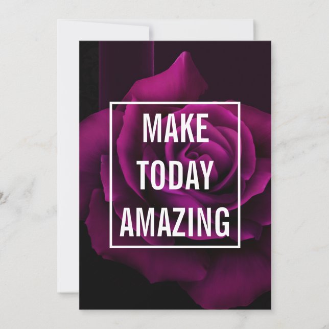 Cartes Pour Fêtes Annuelles Faites aujourd'hui Extraordinaire Purple Rose Insp (Devant)