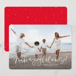 Cartes Pour Fêtes Annuelles Faites un joyeux bruit mignon photo de Noël religi