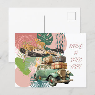 Cartes Pour Fêtes Annuelles Faites Un Voyage En Sécurité