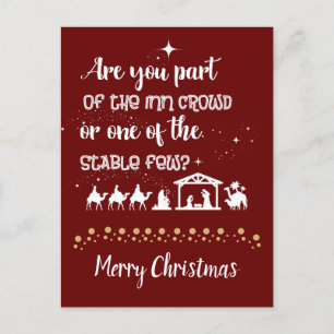 Cartes Pour Fêtes Annuelles Faites-Vous Partie De La Foule D'Auberges ? Noël d