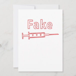 Cartes Pour Fêtes Annuelles Fake Vaccine symbole, COVID 19 virus faits, Corona