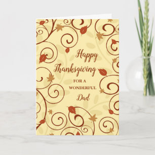 Cartes Pour Fêtes Annuelles Fall Feuilles Bon thanksgiving Papa