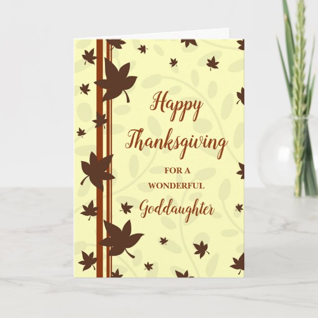 Cartes Pour Fêtes Annuelles Fall Leaves Bon thanksgiving Godgirl (Devant)