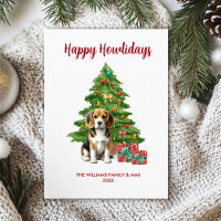 Famille de chien Beagle Noël