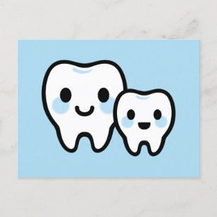 Cartes Pour Fêtes Annuelles Famille de dents mignonnes - Smiling Parent & Chil