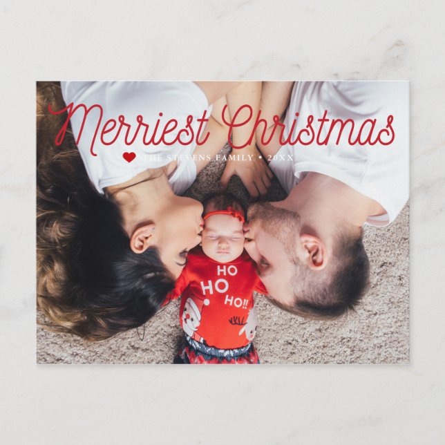Cartes Pour Fêtes Annuelles Famille de Noël la plus agréable (Devant)