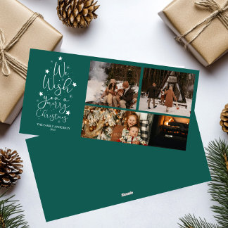 Cartes Pour Fêtes Annuelles Famille de Noël moderne, Vœux de fêtes