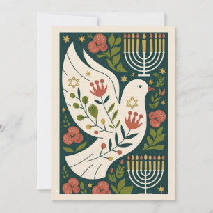 Cartes Pour Fêtes Annuelles Famille de paix amour lumière Hanukkah élégant per