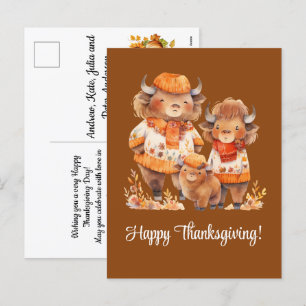 Cartes Pour Fêtes Annuelles Famille du Bon thanksgiving de Buffalos