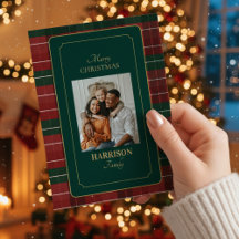 Famille élégante personnalisée avec motif tartan à