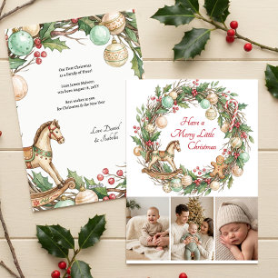 Cartes Pour Fêtes Annuelles Famille esthétique de trois premières photos de No