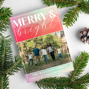 Cartes Pour Fêtes Annuelles Famille Joyeux Noël 2024 Bright Photo