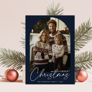 Cartes Pour Fêtes Annuelles Famille moderne Douille moche Arche de Noël Photo