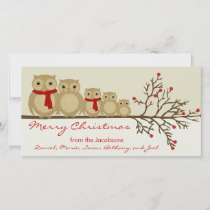 Cartes Pour Fêtes Annuelles Famille Owl