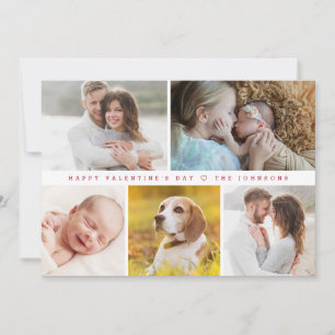 Cartes Pour Fêtes Annuelles Famille personnalisée Heureuse Sainte-Valentin mod