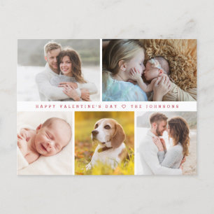 Cartes Pour Fêtes Annuelles Famille personnalisée Heureuse Sainte-Valentin mod