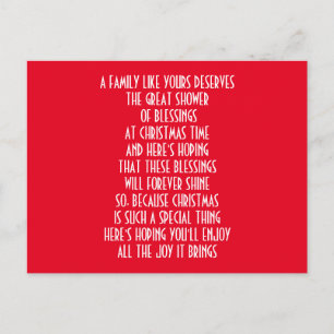 CARTES POUR FÊTES ANNUELLES FAMILLE SPÉCIALE À NOËL