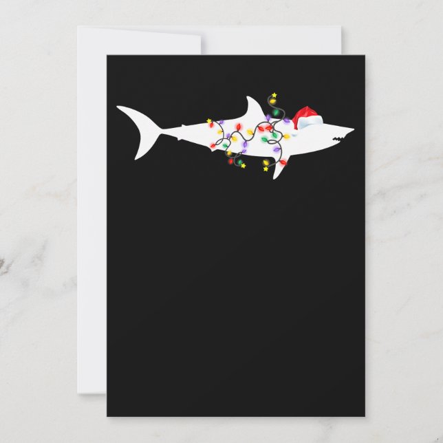 Cartes Pour Fêtes Annuelles Fantaisie de Noël de requin Noël Noël Noël Chapeau (Devant)