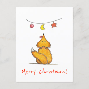 Cartes Pour Fêtes Annuelles Fantaisie Fox/ Joyeux Noël