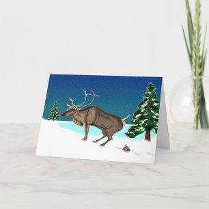 Cartes Pour Fêtes Annuelles Fantaisie Noël, Poop de cerfs, Nature Appelée