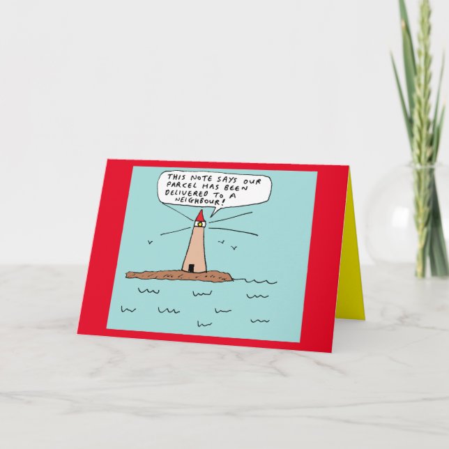 Cartes Pour Fêtes Annuelles Fantaisie phare Noël Présenté Dessin (Devant)