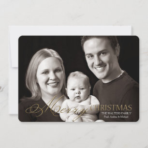 Cartes Pour Fêtes Annuelles Fantastique Font Photo Holiday Card