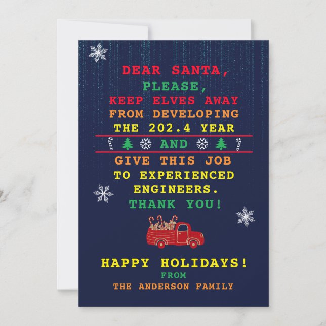 Cartes Pour Fêtes Annuelles Fantastique Noël personnalisé (Devant)