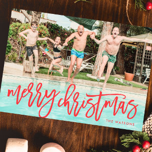 Cartes Pour Fêtes Annuelles Fantastique Red Merry Christmas Photo